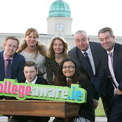 At the Launch: Minister for Education & Skills Jan O’Sullivan, Shaina Hevey &  Josh Swaine, students from Westland Row CBS, Dublin and Kerry footballing legend Colm Cooper, Clive Byrne (National Association of Principals and Deputy Principals), Kathleen O’Toole-Brennan (Campaign Founder, Trinity College, Dublin), Tom Boland (Higher Education Authority), Mary Sheahan (Perrigo) and Donie Wiley (AIB).  