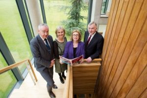 Tom Boland, CEO Higher Education Authority; Patrice Twomey, Director of the Cooperative Education and Careers Division at UL; Minister for Education and Skills Jan O'Sullivan TD and Professor Don Barry, UL President.